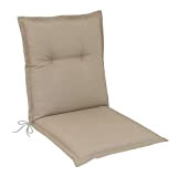 Herlag Florence P216022-2314MCT - Cuscino per sedia a schienale basso (fascia per schienale, colore sabbia, imbottitura 100% schiuma di poliuretano ...