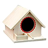 Holibanna Casetta per uccelli in legno, nido di pappagallo, per esterni, decorazione da giardino, delicata e bella casa