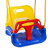 Home+Swing Chair Dondolo Giocattolo per Bambini All'Aperto 3 in 1 Multifunzionale per Bambini con Altalena Pensile per Bambini @ Multicolor