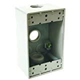 hubbell-bell Single Gang 3 – 1/5,1 cm uscite impermeabile box, 5320-1, 120 voltsV