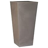 hydroflora 63002515 vaso a colonna Nicoli Eros 30 x 30 x 60 cm, colore grigio cenere opaco