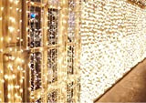 IDESION 600 LED 6M x 3M Tenda Luminosa Natale Esterno/Interno, Tenda Luci Natale IP44 con 8 Modalità di Illuminazione Natale ...