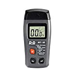 Igrometro misuratore di umidità, legno misuratore di umidità, tester manuale con display LCD retroilluminato e 2 puntali, misura di umidità ...