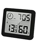 Igrometro Termometro per interni Schermo LCD grande da 3,2 pollici Monitor di Temperatura e umidità per Ambienti Termoigrometro con orologio ...