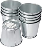 Ikea BINTJE - Set of 10 pots for plants in galvanized steel, 9 cm