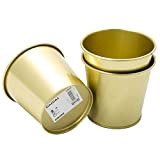 Ikea Daidai Set di 3 vasi per piante, in acciaio color ottone/oro, 9 cm