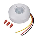 Interruttore Sensore PIR, ASHATA Interruttore Automatico di Movimento PIR 360 ° con Ritardo, Interruttore a Sensore a Soffitto a LED ...
