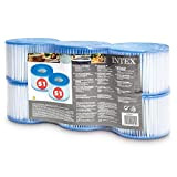 Intex 29011E, Cartucce di ricambio per vasca idromassaggio tipo S1 PureSpa Easy Set (6 filtri), colore: blu e bianco