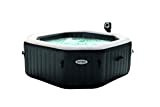 Intex Whirlpool Pure Spa Octagon Bubble - Sistema di Acqua salata e Acqua salata, 79", Colore: Nero