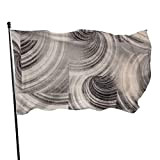 Intricacies Grey & Beige Visual Arts Flag 3 x 5 Ft, Vivid Color Fade Resistant Polyester Outdoor Sports Banner with ...