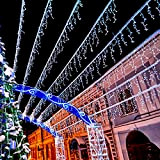 iStarbok Tenda Luminosa, 15M 600 LED Luci Natale Esterno Cascata, Catena Luminosa Esterno, Luci natalizie, 8 modalità, per finestra, casa, ...