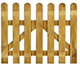 ITALFROM Cancelletto in Legno con Doghe di Pino per Steccato - Dimensioni: L 100cm x H 80cm