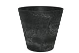 Ivyline Artstone Vaso da Fiori, per Piante Claire, Resistente al Gelo e Leggero, Nero, 37x34cm