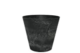 Ivyline Artstone Vaso da Fiori, per Piante Claire, Resistente al Gelo e Leggero, Nero, 27x24cm