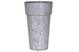 Ivyline Artstone Vaso da Fiori, per Piante Luna, Resistente al Gelo e Leggero, Grigio, 36x62cm