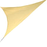 Jago - Vela parasole triangolare, colore: beige, tasso di protezione contro il sole: trattiene il 90% dei raggi UV, misura ...