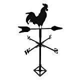JJDSN Vintage in Acciaio Inox a Forma di Gallo banderuola segnavento segnavento banderuola indicatore di direzione del Vento Giardino all'aperto ...