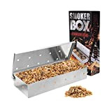 Johotone Affumicatore Box in Acciaio Inox Smoker Box Portatile BBQ Scatola da Fumo con Coperchio a Cerniera per Barbecue a ...