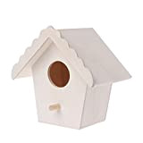 JunYe Bird Nest Casa in Legno Naturale Wood Nest Nest Box Decorativo e Creativo a Forma di Cuore Pappagallo Appeso ...