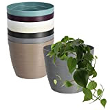 Kadax Flower Pot in plastica, ⌀ 11-19 cm, 7 colori, pentola vegetale semplice, fioriera moderna, robusta protezione della pentola di ...