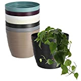Kadax Flowerpot fatto di plastica, ⌀ 11-19 cm, 7 colori, pentola a pianta semplice, secchio di piantagione moderna, robusto protezione ...