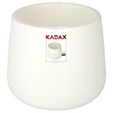 Kadax Flowerpot fatto di plastica, ⌀13-23 cm, 4 colori, pentola ovale con sottobicchieri nel set, pentola a pianta, vaso di ...