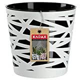 Kadax Flowerpot, fioriera, pentola a pianta rotonda fatta di plastica, fioriera per fiori, piante, balcone, secchio di fiori per all'interno, ...