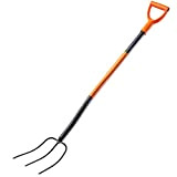 KADAX Spaden Fork Fatta in Acciaio, forchetta Lunga 135 cm, forchetta di Fieno, forchetta Tomba Scavare, forchetta con Maniglie D, ...