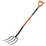KADAX Spaden Fork Realizzato in Acciaio, forchetta Lunga 132 cm, forchetta Fieno, forchetta Tomba Scavare, forchetta con Maniglie D, Forcella ...