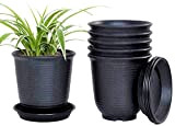 KAHEIGN 6 Pz Vasi da Fiori in Plastica, 15,5cm Addensare I Vasi per Piante Contenitore per Piante Vaso da Giardinaggio ...