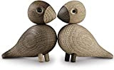 Kay Bojesen Lovebirds - Decorazione in legno con coppia di uccellini, 5 cm