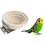Keersi, nido in corda di cotone fatto a mano, per pappagalli, parrocchetti, calopsiti, canarini, colomba Lovebird e pappagalli piccoli e ...