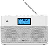 Kenwood CR-ST50DAB-W - Radio stereo compatta (DAB+, FM, Bluetooth, Line-In, presa per cuffie, sveglia, colore: bianco)