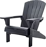 Keter Alibert by Troy Adirondack Chair, Sedia da Giardino in plastica Grigia Resistente agli Agenti atmosferici, Design Classico, per Giardino, ...