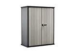 Keter High Store Plus Box Porta Attrezzi, da Esterno, Grigio, 140 W x 73.6 D x 170.4 H cm