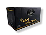 King Crocodile Carbone di cocco con lunga durata di combustione, 27 x 27 mm, carbone naturale sostenibile, poco cenere, basso ...