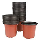 KINGLAKE 100 vasi in plastica per piante, fiori e semina, 10 cm di diametro, molto adatti per il giardinaggio