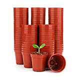 KINGLAKE 54mm 100 pezzi vasi per piantine in plastica color ceramica - per semi, piantine
