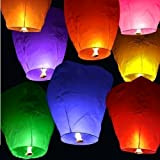 Kirinstores (TM) Lanterne volanti di carta cinesi, multicolore, per feste, matrimoni, compleanni, 20 pz