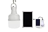 KK.BOL, lampadina a LED portatile con pannello solare, ricaricabile, per la casa, emergenze, campeggio e mercatini notturni