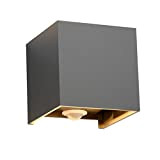 Klighten Lampada da esterno, 12W Applique da Parete con sensore di movimento per luci esterni/interni Lampada da parete con fascio ...