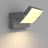 Klighten LED Lampade da Parete Esterno Interno 24W IP65, Lampada Muro Regolabile Applique da Parete Moderno in Alluminio per Corridoio ...