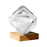 komsoup Storm Glass - Stazione Meteo Crystal Storm Glass Water Cube, Previsioni Meteo Bottle Weather Storm Cube con Base in ...
