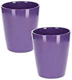 KOTARBAU® Set di 2 vasi da fiori in ceramica, per orchidee, altezza: 150 mm, diametro: 120 mm, colore: viola