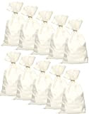 KOTARBAU® - Set di 50 sacchi in tessuto in polipropilene, 65 x 105 cm, 50 kg, tessuto pesante bianco