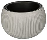 KOTARBAU® Vaso per fiori, 240 x 160 mm, imitazione di cemento, con design ondulato + vaso interno, stile moderno