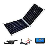 KOYLUZ Kit di Alimentazione Pieghevole per Caricabatterie da Pannello Solare Portatile da 50 W per Stazione del generatore, con Controller ...