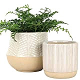 LA JOJIE MUSE Set di vasi in ceramica per interno, vaso da tavolo con fondo smaltato a sabbia, foro di ...