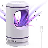 Lampada Antizanzare Elettrica,Zanzariera Elettrica con luce LED,USB Ricaricabile Mosquito Killer Lamp per Interno Camera da letto di casa(Bianco)