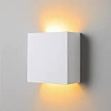Lampada da parete in gesso 9W Lampada da parete a LED per interni Lampada in gesso bianco design moderno illuminazione ...